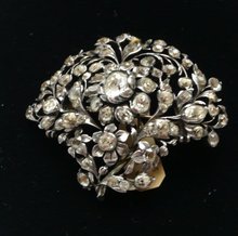 Victorian Sterling Paste Flower Brooch