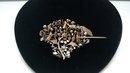 Victorian Sterling Paste Flower Brooch