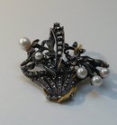 Victorian Silver Flower Basket Brooch