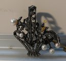 Victorian Silver Flower Basket Brooch
