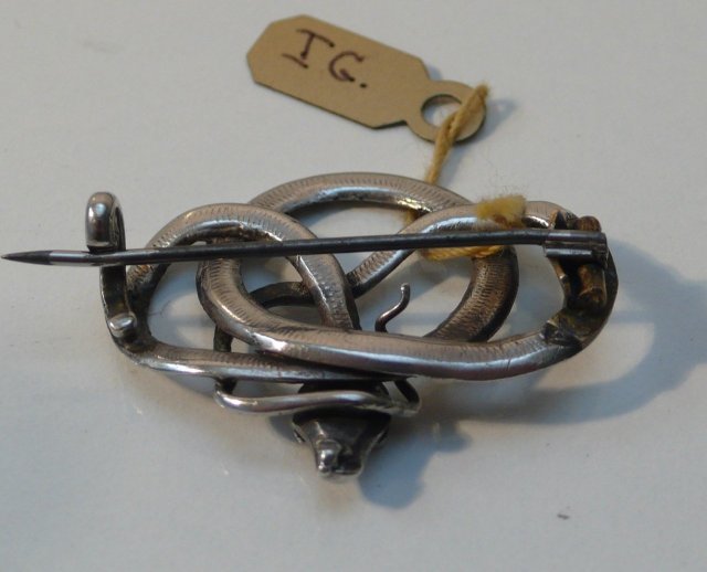 Victorian Sterling SNake Brooch