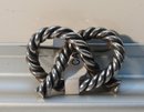 Victorian Sterling Pretzel Brooch