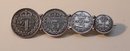 Victorian silver money brooch