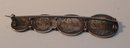 Victorian silver money brooch