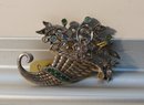 Sterling silver Cornucopia brooch