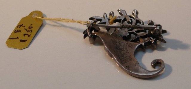 Sterling silver Cornucopia brooch