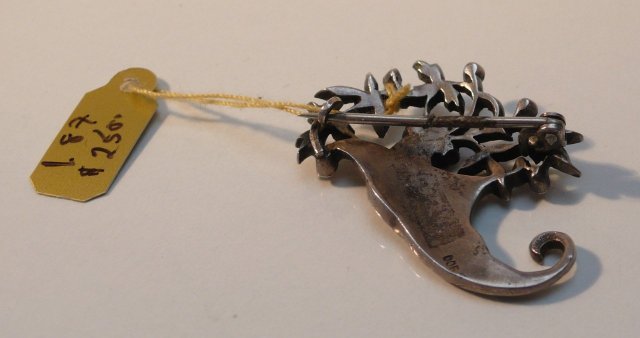 Sterling silver Cornucopia brooch