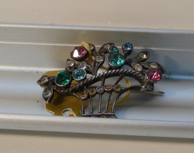 Sterling silver Basket brooch