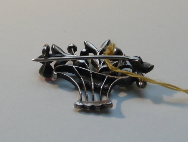 Sterling silver Basket brooch