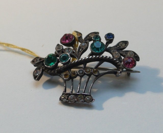 Sterling silver Basket brooch