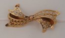 18 Kt French gold Bow Brooch