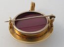 Victorian 15 Kt. Gold & Pearl & Cabochon Garnet Brooch and Pendent