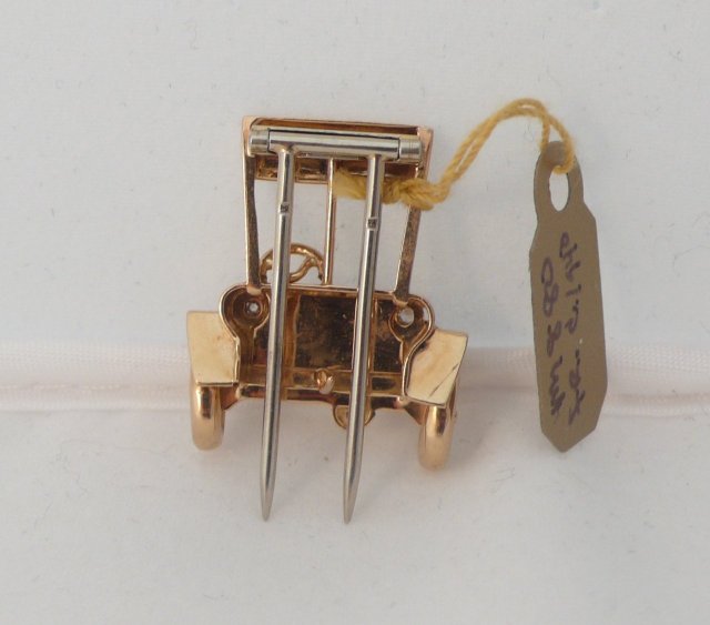 18 Kt Gold Model T Car Brooch