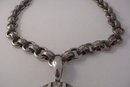 Victorian Sterling Collar with Engraved Locket