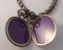 Victorian Sterling Collar with Engraved Locket