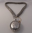 Victorian Sterling Collar with Engraved Locket