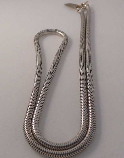 Sterling Victorian Snake Chain
