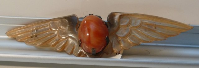 French Horn Wing Brooch