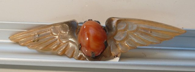 French Horn Wing Brooch
