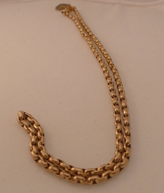 Victorian 9ct. gold necklace