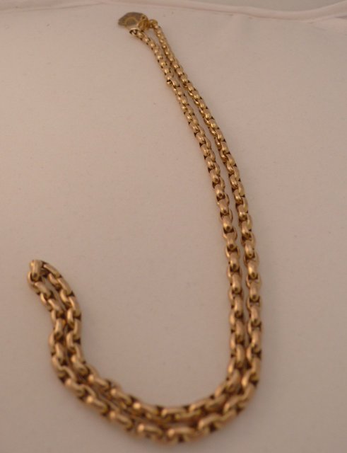 Victorian 9ct. gold necklace