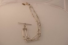 Victorian Sterling Silver Double Prince Albert Chain