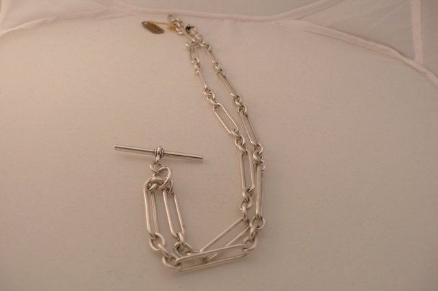 Victorian Sterling Silver Double Prince Albert Chain