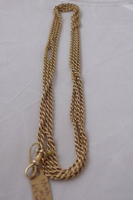 15 Ct. Victorian long gold rope chain