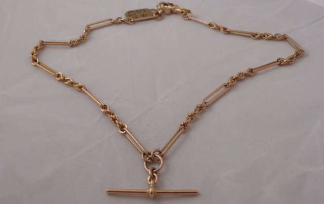 Victorian 9 CT. Rose Gold Prince Albert Chain