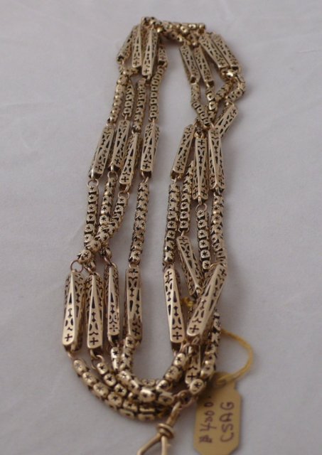 Victorian 9 ct. Gold long guard Chain