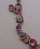 Victorian pink & white paste necklace