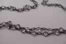 Deco Long gun metal chain with crystals