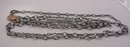 Deco Long gun metal chain with crystals