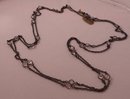 Victorian gun metal chain with crystals