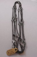 Victorian gun metal chain with crystals