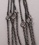 Victorian gun metal chain with crystals