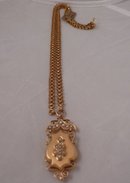 18 Ct. gold & pearls French Satoir with chain