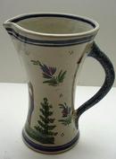 Quimper Early Beaker Jug: HB Quimper c.1890