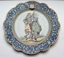 Quimper Unusual Early HR plate with Arabesque