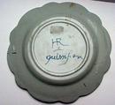 Quimper Unusual Early HR plate with Arabesque