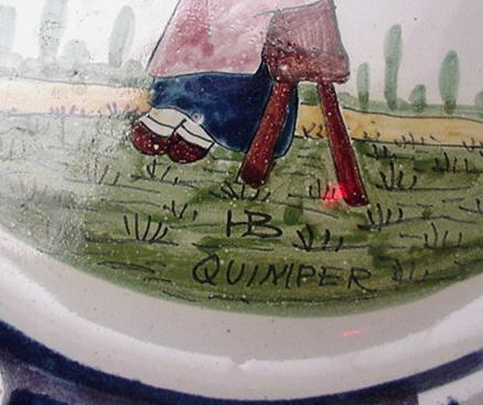 Quimper Early HB Plate :Dutch Delft Border