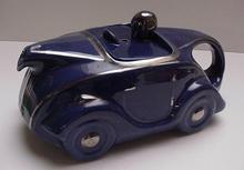 Sadler English Royal Blue Racing Car Teapot