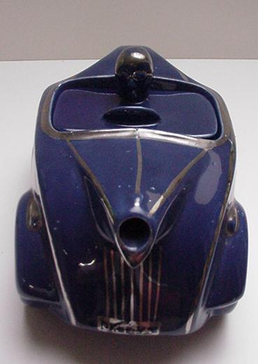 Sadler English Royal Blue Racing Car Teapot