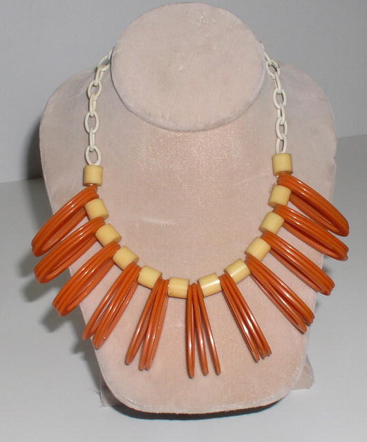 Bakelite and Celluloid Vintage Deco Necklace