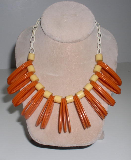 Bakelite and Celluloid Vintage Deco Necklace