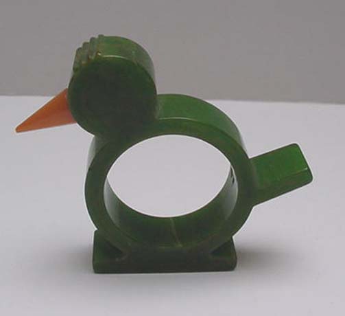 Bakelite vintage bird napkin ring