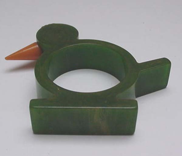 Bakelite vintage bird napkin ring