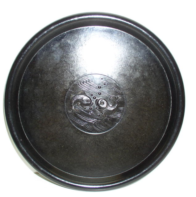 Bakelite Round Tray with a Fish Motif
