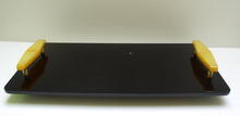 Bakelite vintage English Tray with Deco Yellow