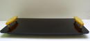 Bakelite vintage English Tray with Deco Yellow